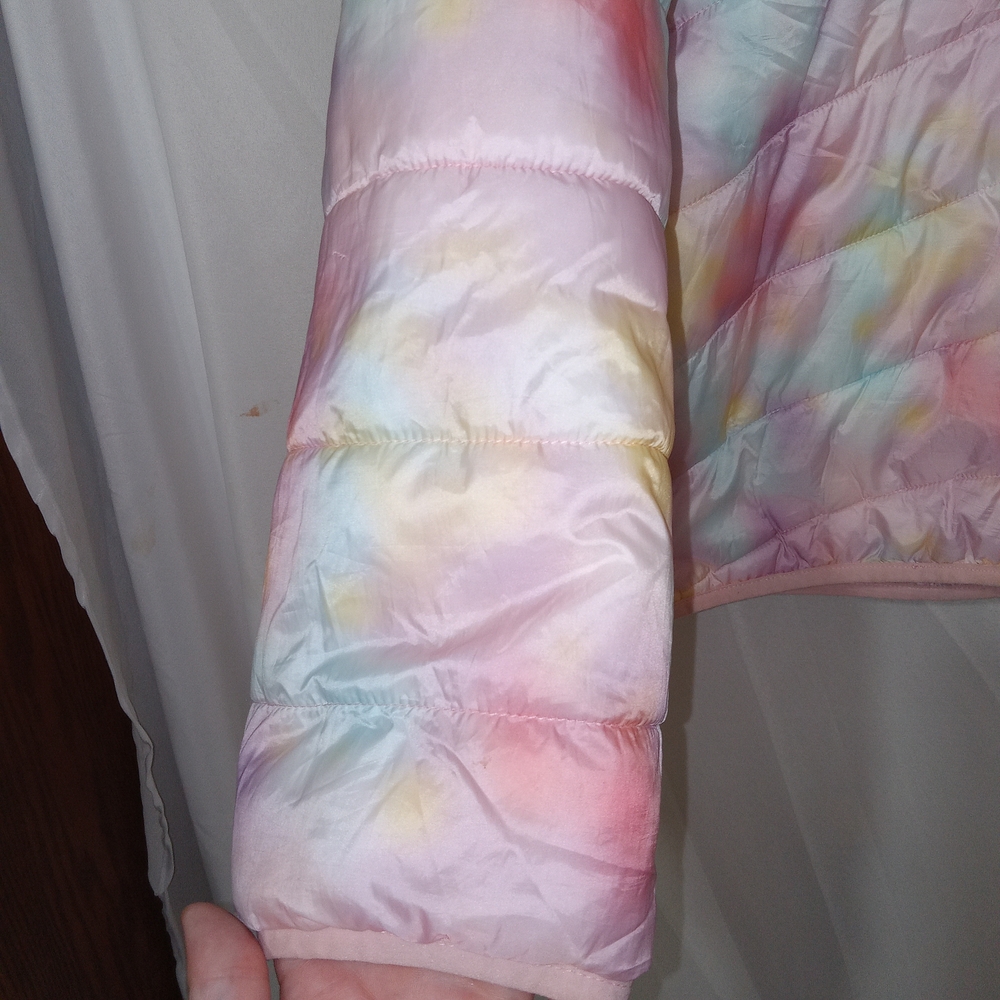 Thereabouts Pastel Multi Color Puffer Coat Sz 2Xl / 20.5 Big Kids - Picture 2 of 12